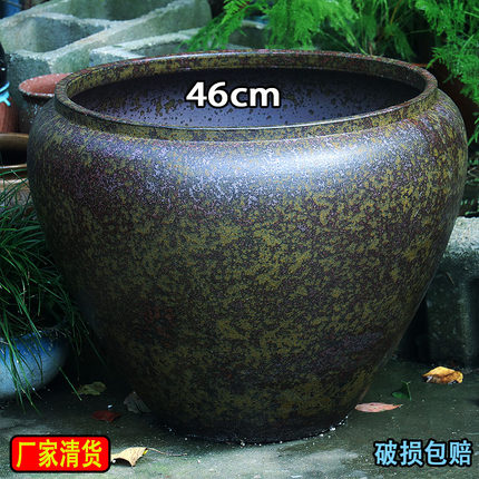 大口径落地种树陶瓷花盆透气复古果树盆庭院景观盆宜兴园林特大号