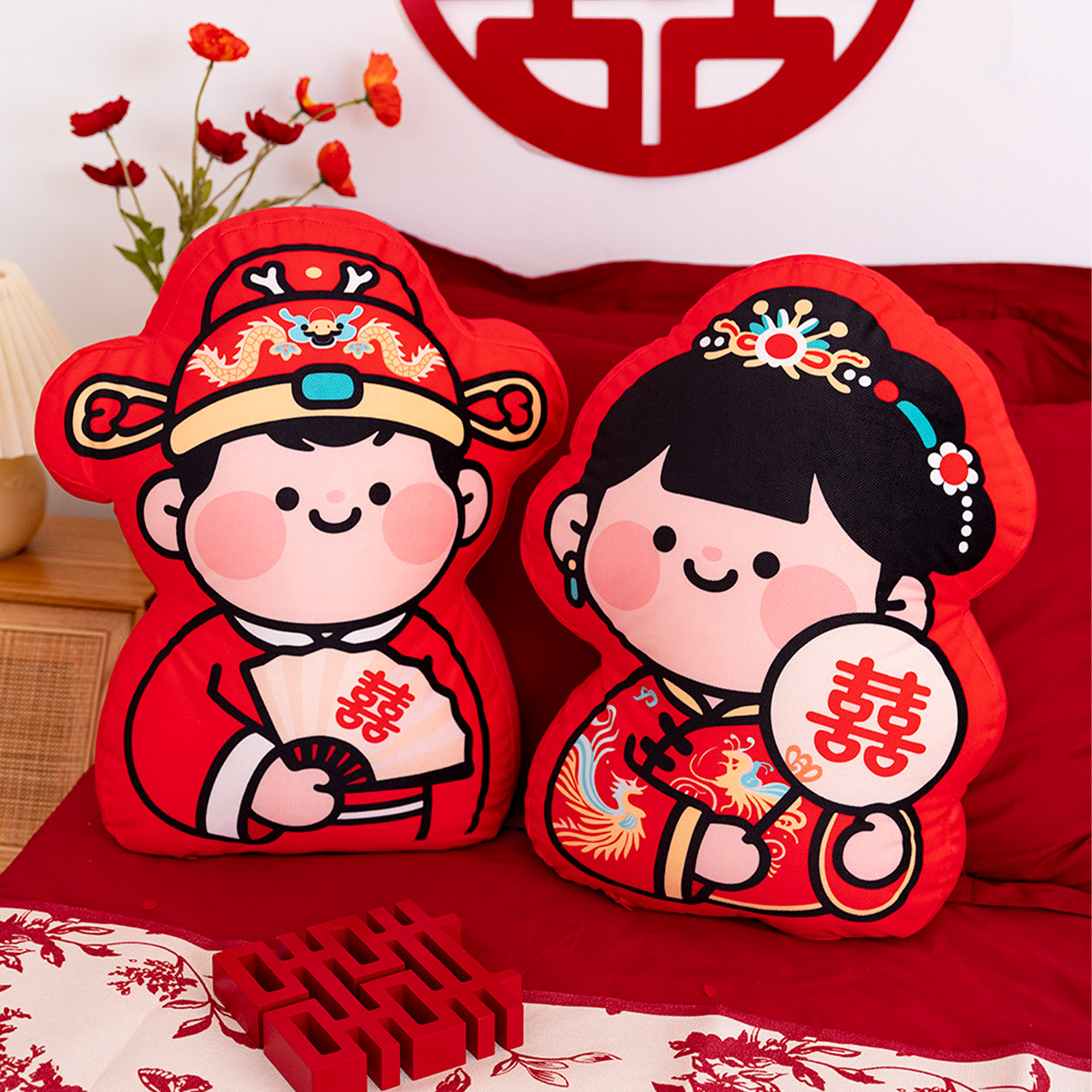 无独有偶金童玉女压床娃娃一对