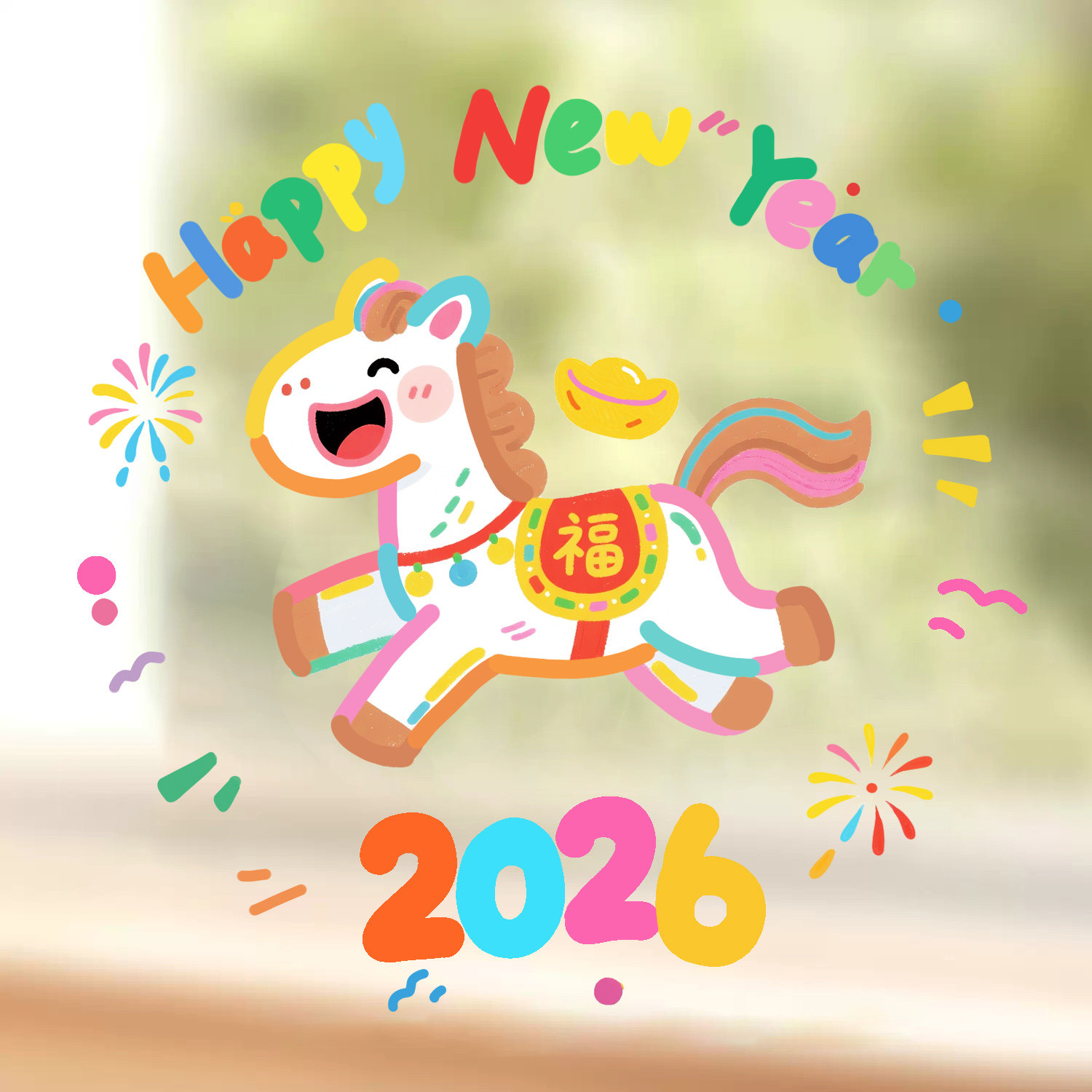 无独有偶2026新款玻璃静电贴马年窗花福字贴新年装饰过年布置贴纸,节庆用品/礼品,喜字/剪纸/贴纸,淘宝优惠券,粉丝福利购,淘宝优惠卷