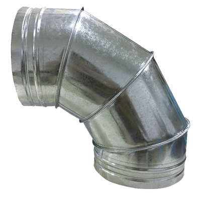 螺旋风管弯头管道镀锌白铁皮90度