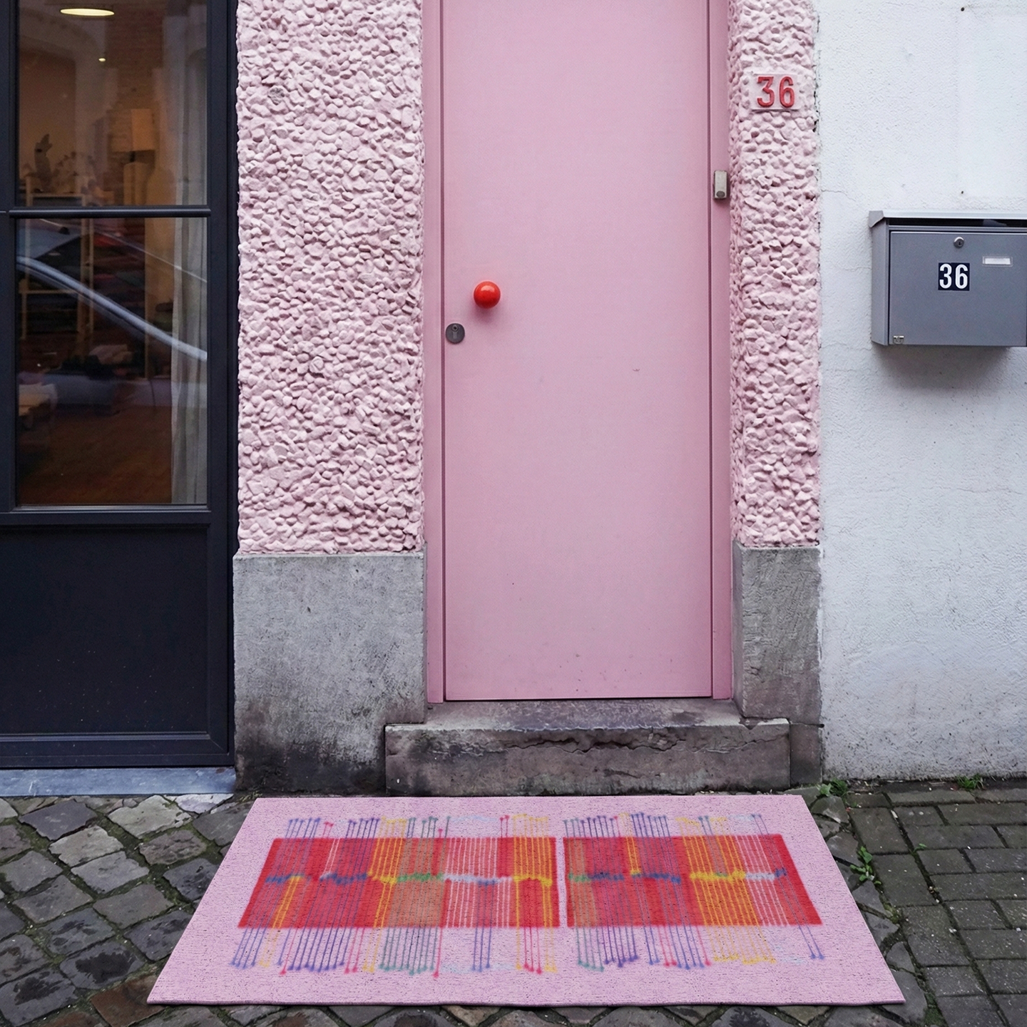 Trippy原创 声波震荡像素酸性多巴胺粉色 丝圈入户门地垫客厅地毯,居家布艺,地毯,淘宝优惠券,粉丝福利购,淘宝优惠卷