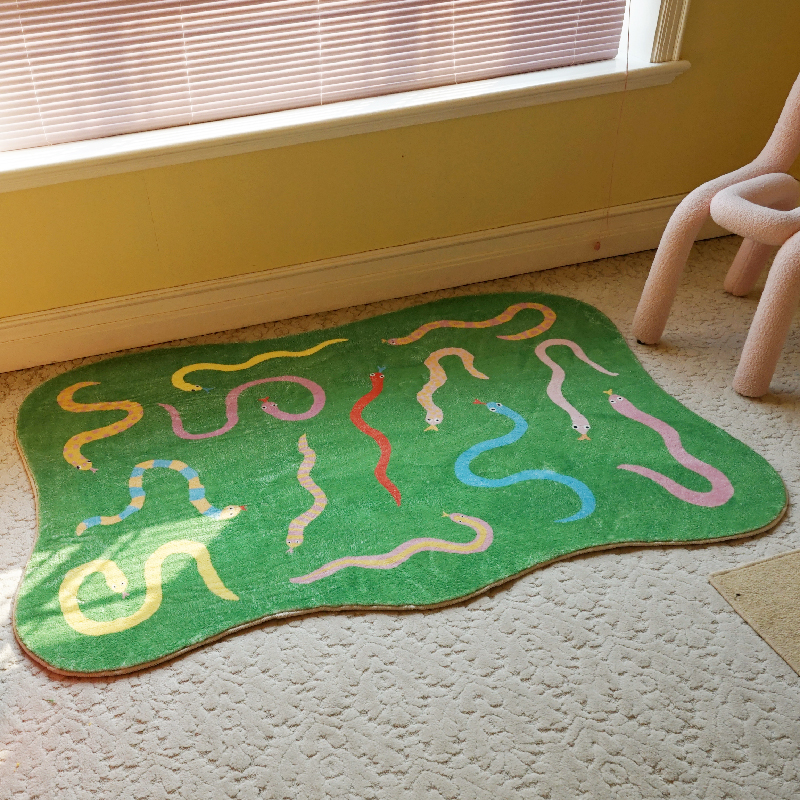 客厅儿童房羊绒可爱童趣卡通涂鸦