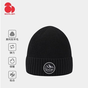 SCALER思凯乐户外25秋冬新款 羊毛翻折帽保暖弹力舒适帽子S6214293