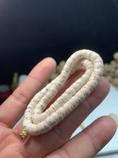 6mm大肠骨瓷白海南星月菩提原生态佛珠男女款120颗文玩高油高密