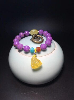 南红紫云母天河石闺蜜款手链