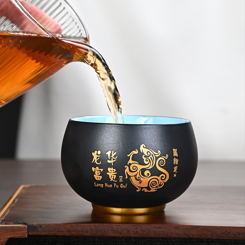 主人杯单杯男女茶杯家用生肖功夫杯子大号品茗杯茶盏高档个人专用
