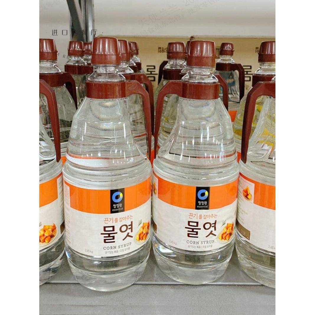 整箱进口清净园韩国糖稀2.45kg*6韩式麦芽玉米白糖稀烘焙水饴糖