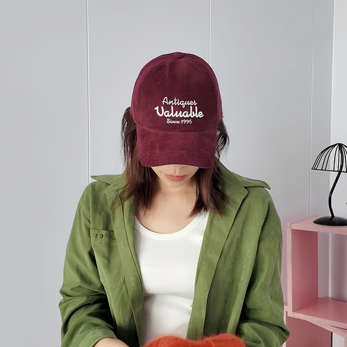 韩国代购安可拉红棒球帽子女秋冬