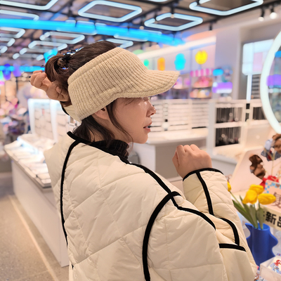 韩国代购空顶保暖毛线帽子女冬季