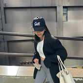 Call速干软顶鸭舌帽子潮女 ins韩国字母刺绣户外光滑遮阳棒球帽男