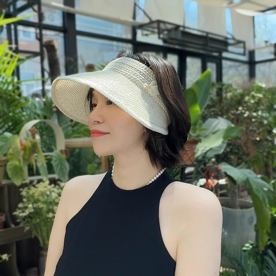 韩国亚麻空顶防晒遮阳帽子女夏季