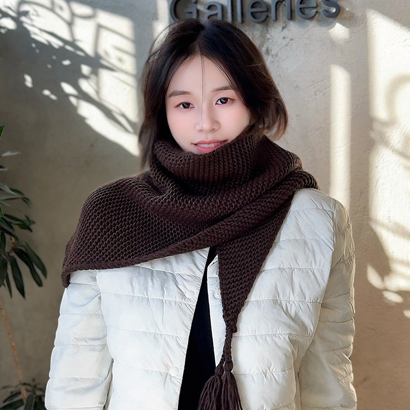 韩国粗毛线针织复古围巾百搭多功能披肩保暖护颈围脖一体,服饰配件/皮带/帽子/围巾,围巾/丝巾/披肩,淘宝优惠券,粉丝福利购,淘宝优惠卷