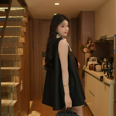 磊磊【播主OOTD】 马甲上衣 圆领宽松洋气马甲上衣88291