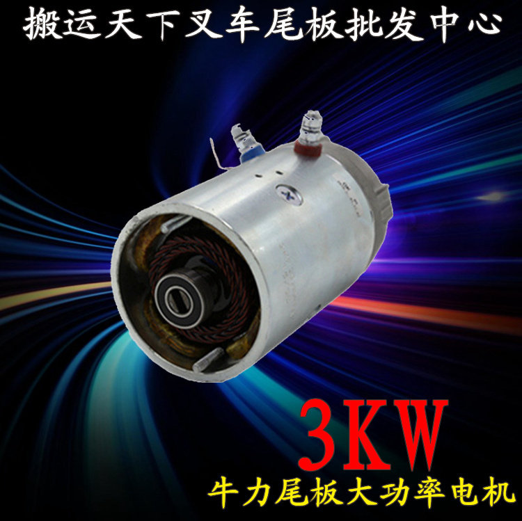 牛力尾板电机niuli汽车尾板配件大功率马达12v24v升降翻转电机3kw