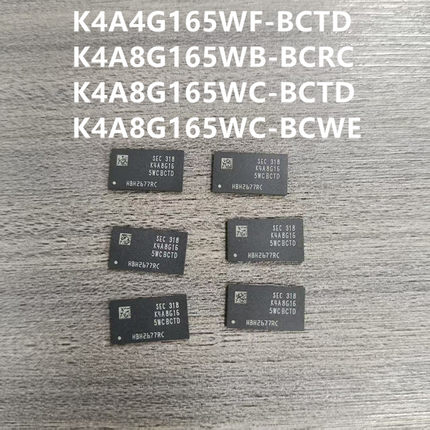 Samsung K4A8G165WC-BCTD BCRC 8G 96BGA三星 DDR4闪存颗粒512M16