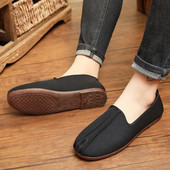 功夫鞋 老北京布鞋 软底云头传统老头鞋 黑布鞋 中国风男复古洒鞋 僧鞋