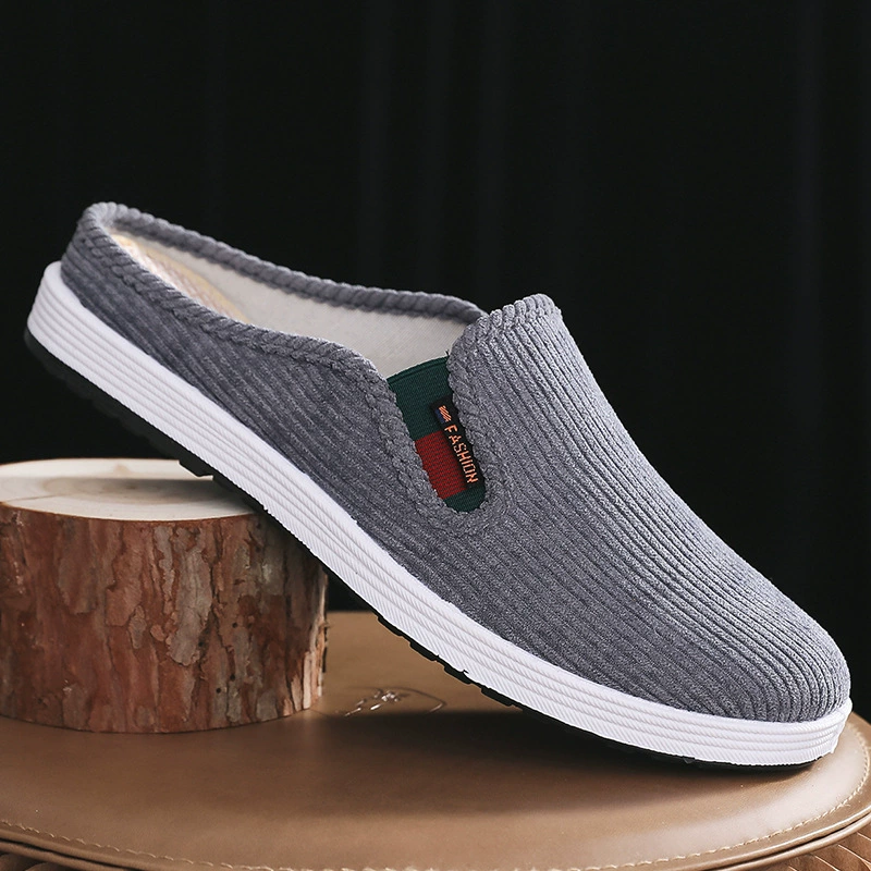 拖鞋男老北京布鞋舒适轻便帆布透气休闲半托居家防滑养脚爸爸鞋,流行男鞋,布鞋,淘宝优惠券,粉丝福利购,淘宝优惠卷