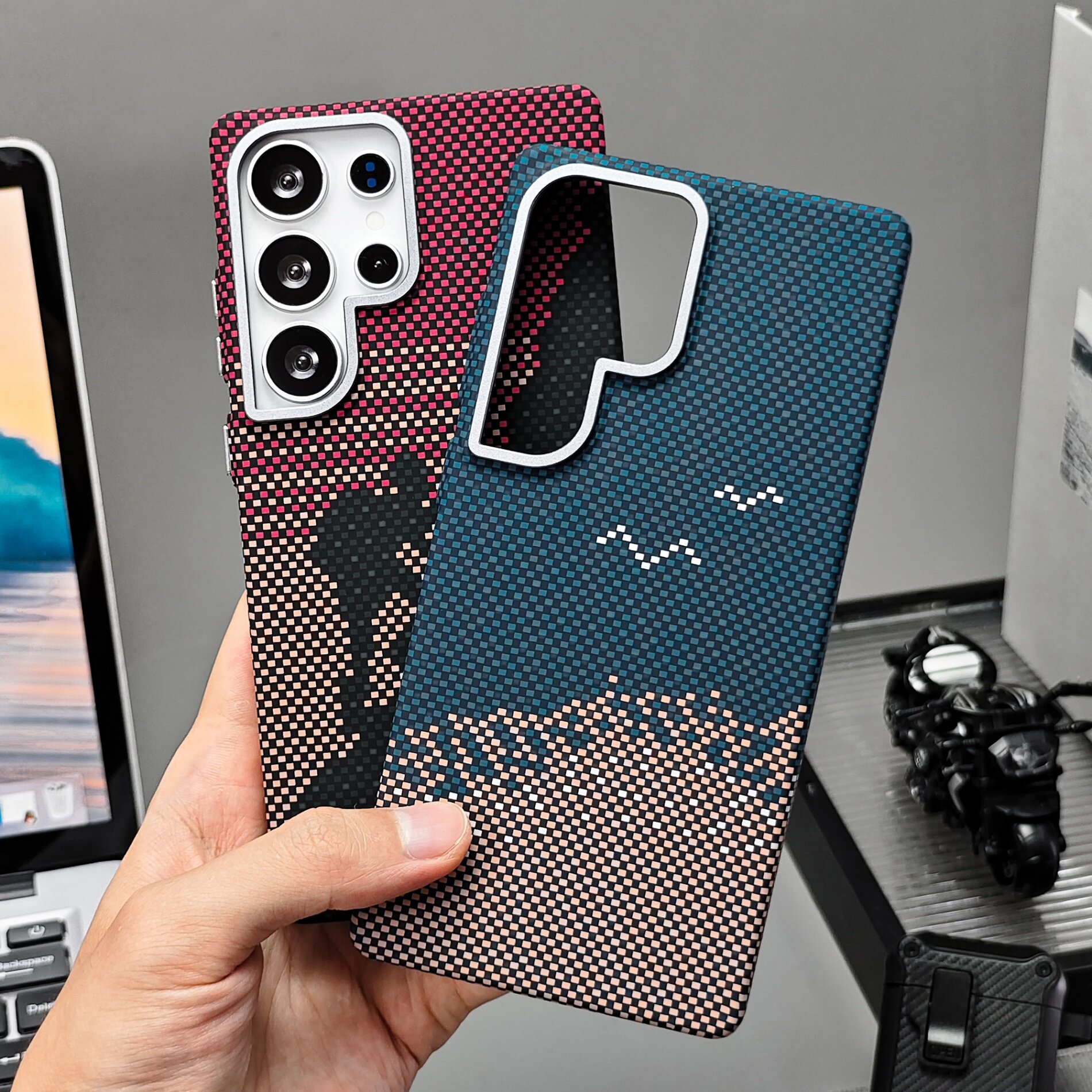 三星s26Ultra手机壳磁吸25+/24凯夫拉纹芳纶浮雕S25ultra简约全包金属镜头s23碳纤维夜光浮雕高级感超薄硬壳