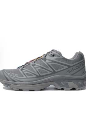 SALOMON萨洛蒙 XT-6 舒适耐磨低帮户外功能鞋男女同款灰色474448