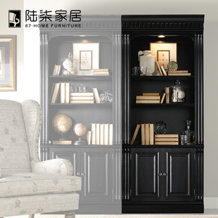 書柜拱型羅馬柱組合古董書架 陸柒家居 美式 鄉(xiāng)村復古歐式 儲物書櫥