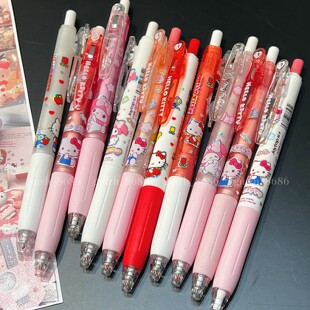 包邮】正版hellokitty中性笔按动可爱卡通签字黑笔st头文具0.5mm