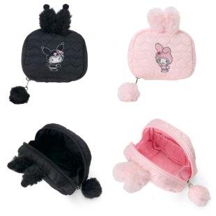 包邮】立体毛绒兔耳朵兔子小号包化妆包便携化妆品口红杂物零钱包