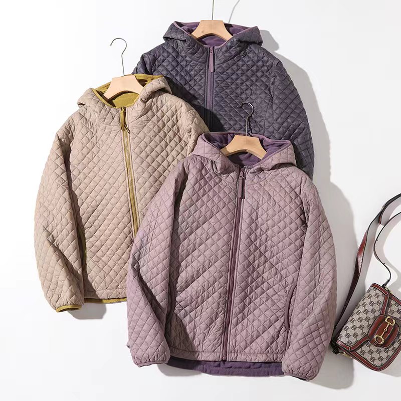 云柔小暖炉!25冬款驼绒棉服保暖防风百搭宽松实穿连帽外套7608-1