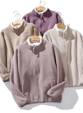 绒冬小火炉！冬季立领羊驼绒保暖舒适显瘦百搭防风开衫厚外套8579