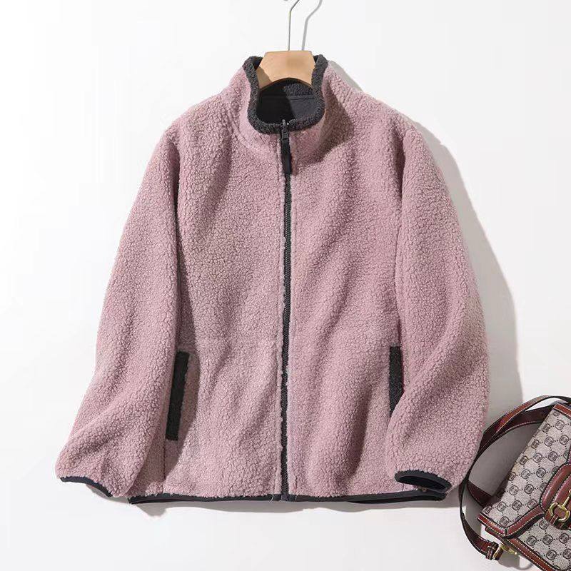 暖炉颗粒!冬新款双穿羊毛颗粒暖绒保暖简约防风立领厚外套7718-1,女装/女士精品,短外套,淘宝优惠券,粉丝福利购,淘宝优惠卷