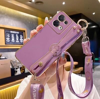 适用于OPPOPHM110手机壳硅胶phm110个性时尚男女Reno9Rro全包软边保护套PGX110时钟斜跨挂绳脖子reno9pro5g套