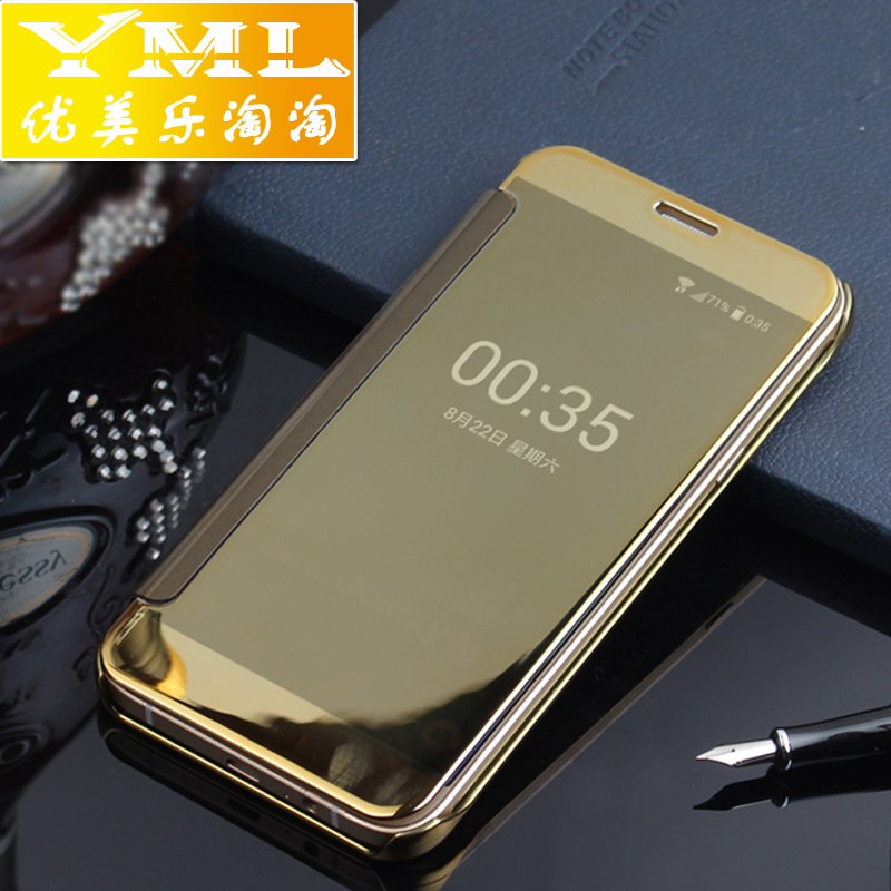 批發三星s7edge手機殼s7智能休眠皮套G9300/G9350鏡面翻蓋保護殼