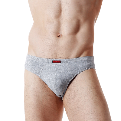 莱卡棉弹力白色宽松大红三角内裤