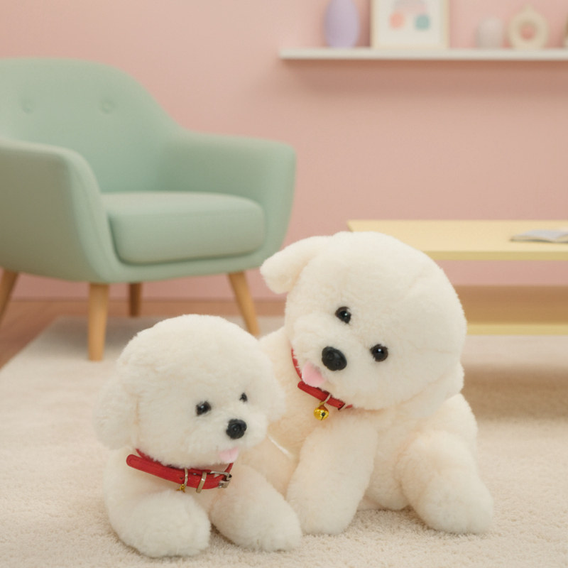 可爱卡通比熊犬小狗西高地玩偶毛绒玩具狗狗公仔布娃娃儿童礼物女