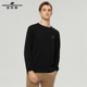 圆领套头长袖 MENHARDUM 蔓哈顿秋冬新品 T恤高品质绵羊毛混纺长T男