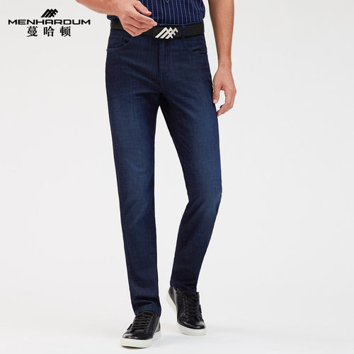 蔓哈顿直筒修身牛仔裤