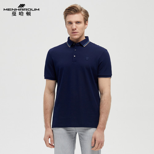 桑蚕丝混纺短袖Polo衫