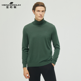 桑蚕丝混纺高领保暖羊绒衫 MENHARDUM 高品质羊毛衫 新品 蔓哈顿冬季
