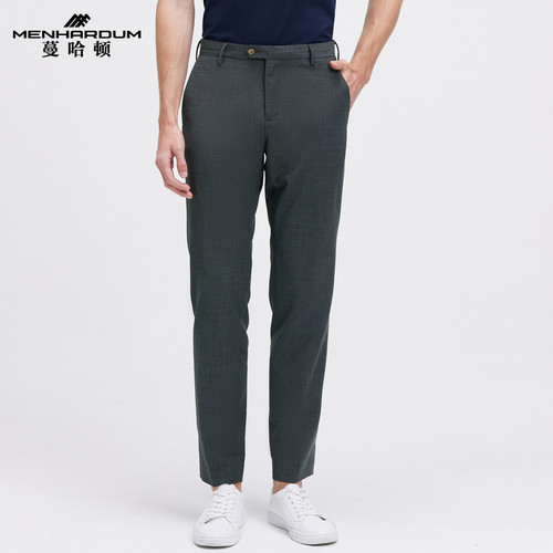 蔓哈顿绵羊毛混纺休闲裤