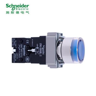 施耐德自复带灯按钮XB2BW36B1C