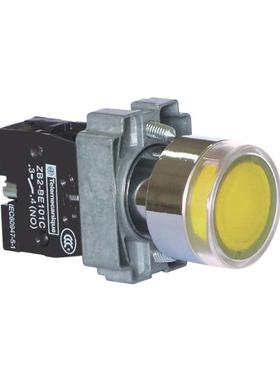 施耐德黄色LED型平头自复带灯按钮XB2BW35M1C=ZB2BWM51C+ZB2BW35C