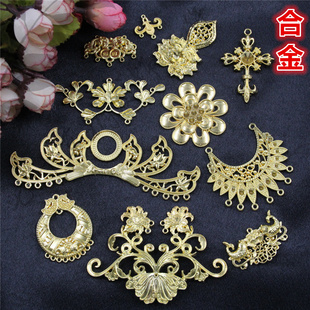 合金镂空花片花边吊坠十字架挂件发簪发冠发饰服饰配饰diy配件