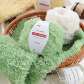 皮草毛线围巾线钩帽子毛线手工编织diy毛衣宝宝线长毛棒针线围巾