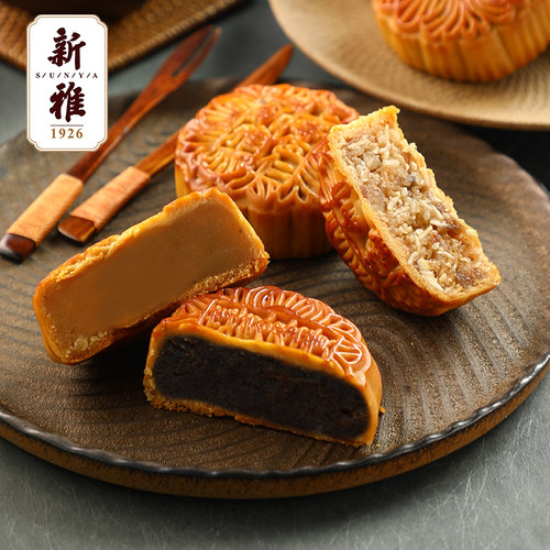 上海散装多口味玫瑰豆沙广式月饼
