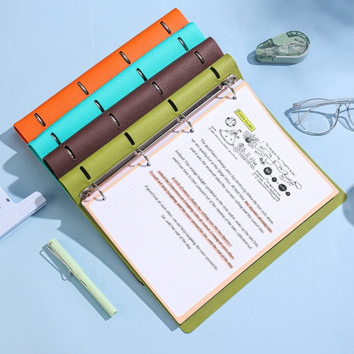 英力佳A4活页夹4孔软皮