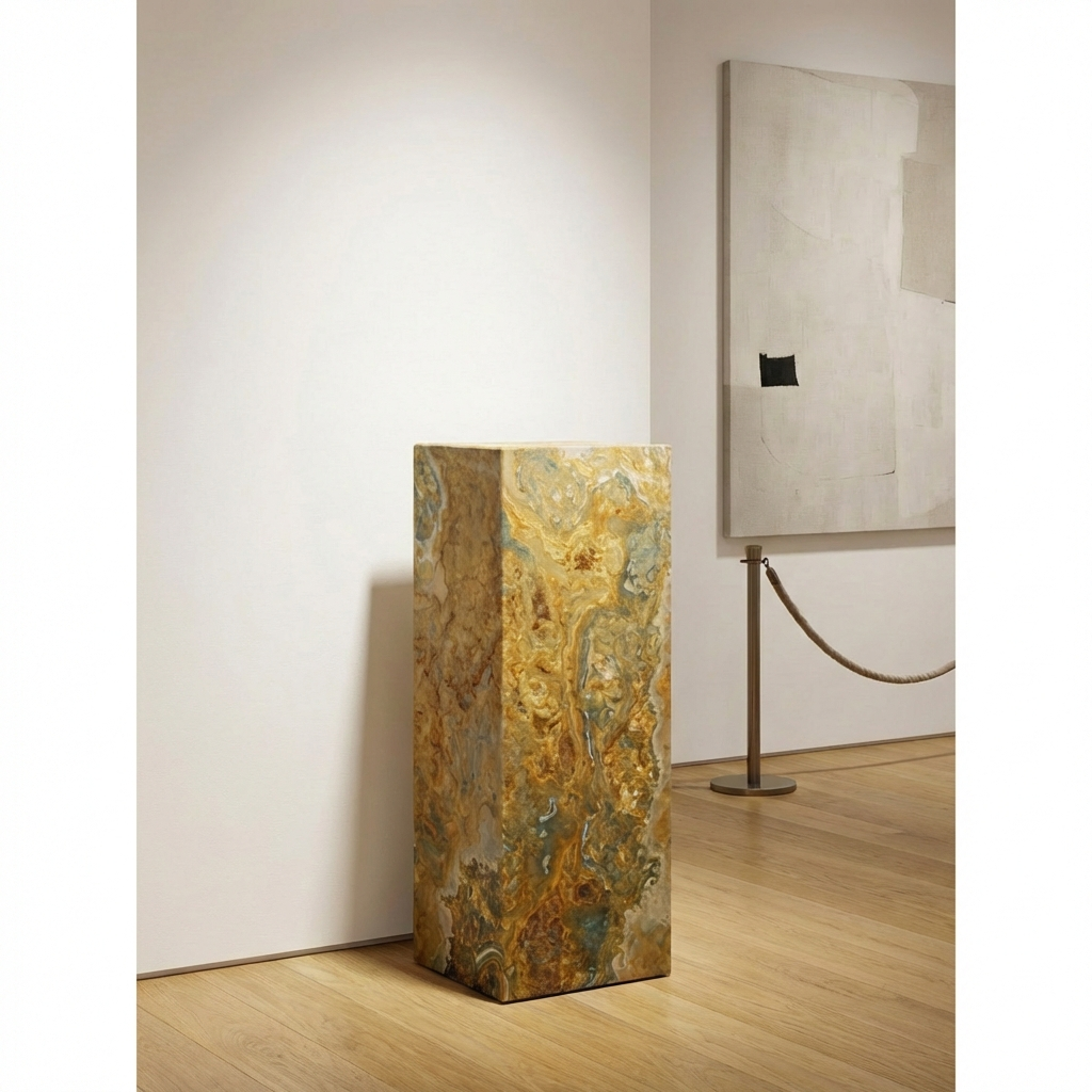 天然大理石火焰山展台雕塑底座落地摆件客厅展馆装饰品简约现代,家居饰品,落地摆件,淘宝优惠券,粉丝福利购,淘宝优惠卷