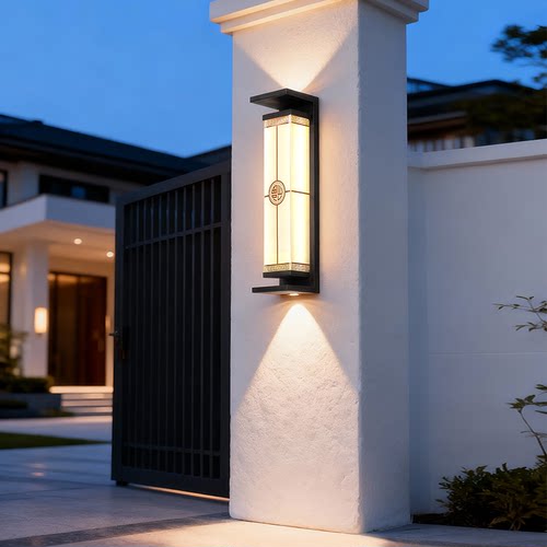 新中式户外壁灯太阳能防水庭院灯