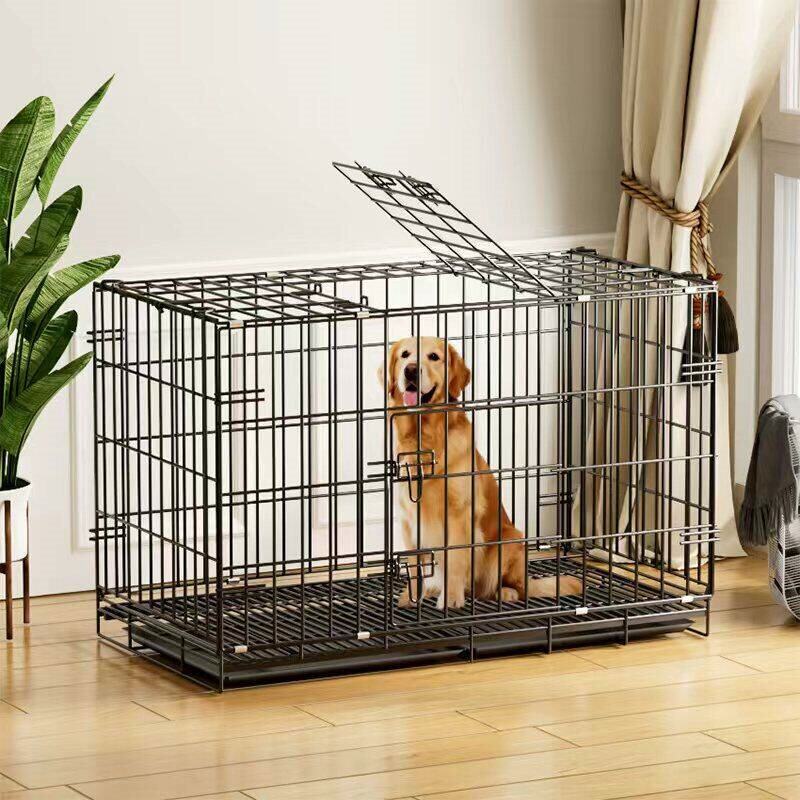 狗笼子加粗小型犬泰迪柯基中大型犬边牧金毛折叠宠物笼加固狗笼子