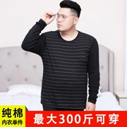 Quần áo mùa thu cotton XL đồ lót nam áo len cotton cộng với phân bón để tăng phần mỏng đồ lót nhiệt đơn mảnh mùa đông - Áo ấm