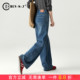 阔腿裤 休闲女裤 宽松慵懒风裤 显瘦牛仔裤 子女2025新款 秋季 直筒裤