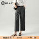 薄款 2026新款 小个子裤 醋酸天丝灰色西装 阔腿裤 女夏季 子休闲西裤 裤